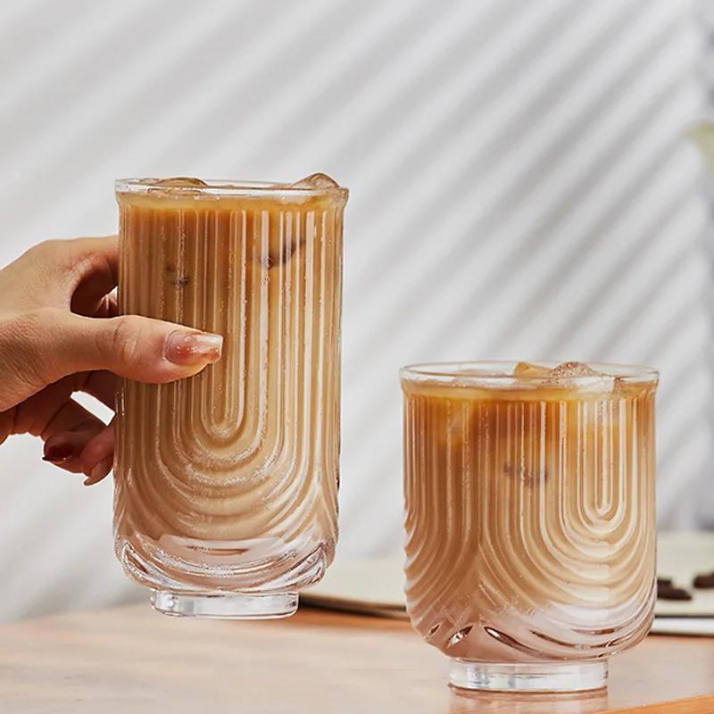 Niche Glass American Ice Latte Coffee Cup, Handmade, Small U Juice Cups, Water Mug, Drink Cups, Simple New Style, Kawaii Wave 350-450ml
Niche Glass American Ice Latte Coffee Cup, Handmade, Small U Juice Cups, Water Mug, Drink Cups, Simple New Style, Kawaii Wave 350-450ml