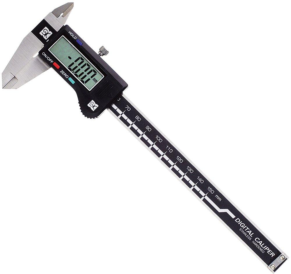 Niigata Seiki SK Digital Caliper 150mm with Depth Bar and Clear Hard Case BLD-150
Niigata Seiki SK Digital Caliper 150mm with Depth Bar and Clear Hard Case BLD-150