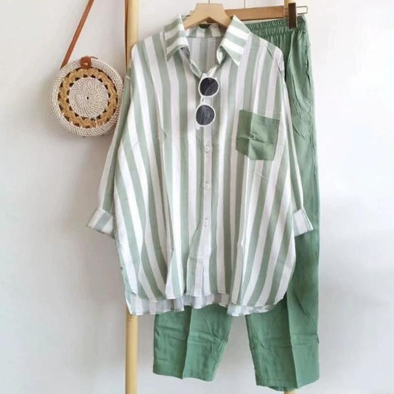 Весенне-осенний женский комплект из хлопка с длинными рукавами, брюки из двух предметов, простая повседневная домашняя одежда, одежда для сна XXXXXL
Весенне-осенний женский комплект из хлопка с длинными рукавами, брюки из двух предметов, простая повседневная домашняя одежда, одежда для сна XXXXXL