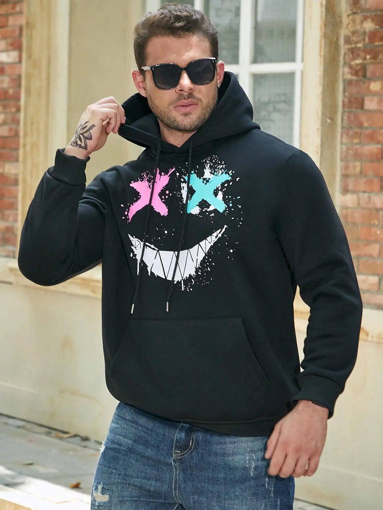 XO Sad But Happy Face Printing Unisex Pullover Pocket Fashion Hoodie Hip Hop Autumn Clothing For Unisexs All-Match Fleece Hoody
XO Sad But Happy Face Printing Unisex Pullover Pocket Fashion Hoodie Hip Hop Autumn Clothing For Unisexs All-Match Fleece Hoody
