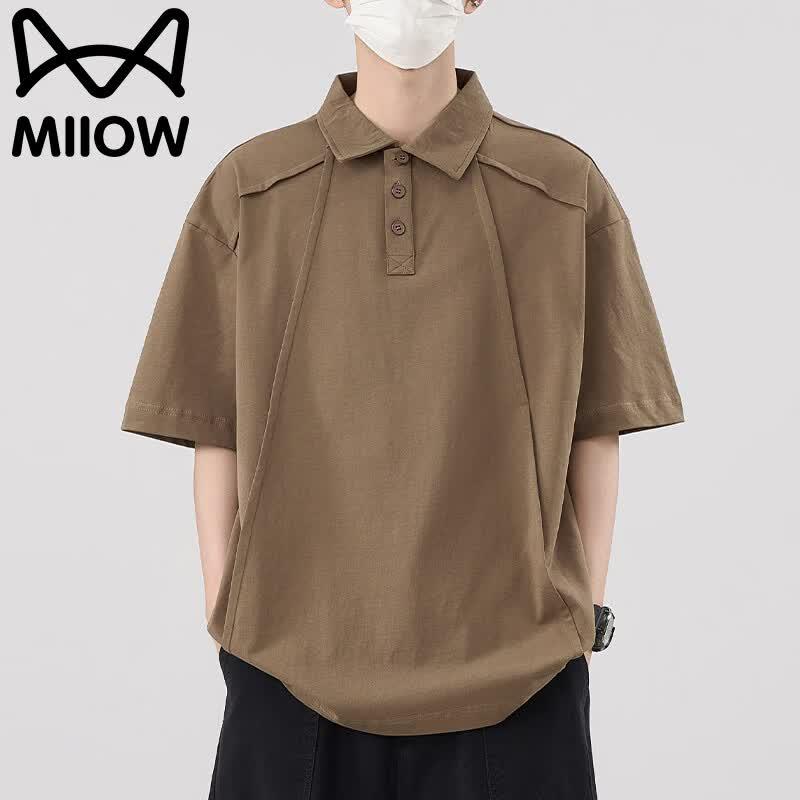 MiiOW Men s Retro Casual Short Sleeve Polo Shirt L
MiiOW Men s Retro Casual Short Sleeve Polo Shirt L