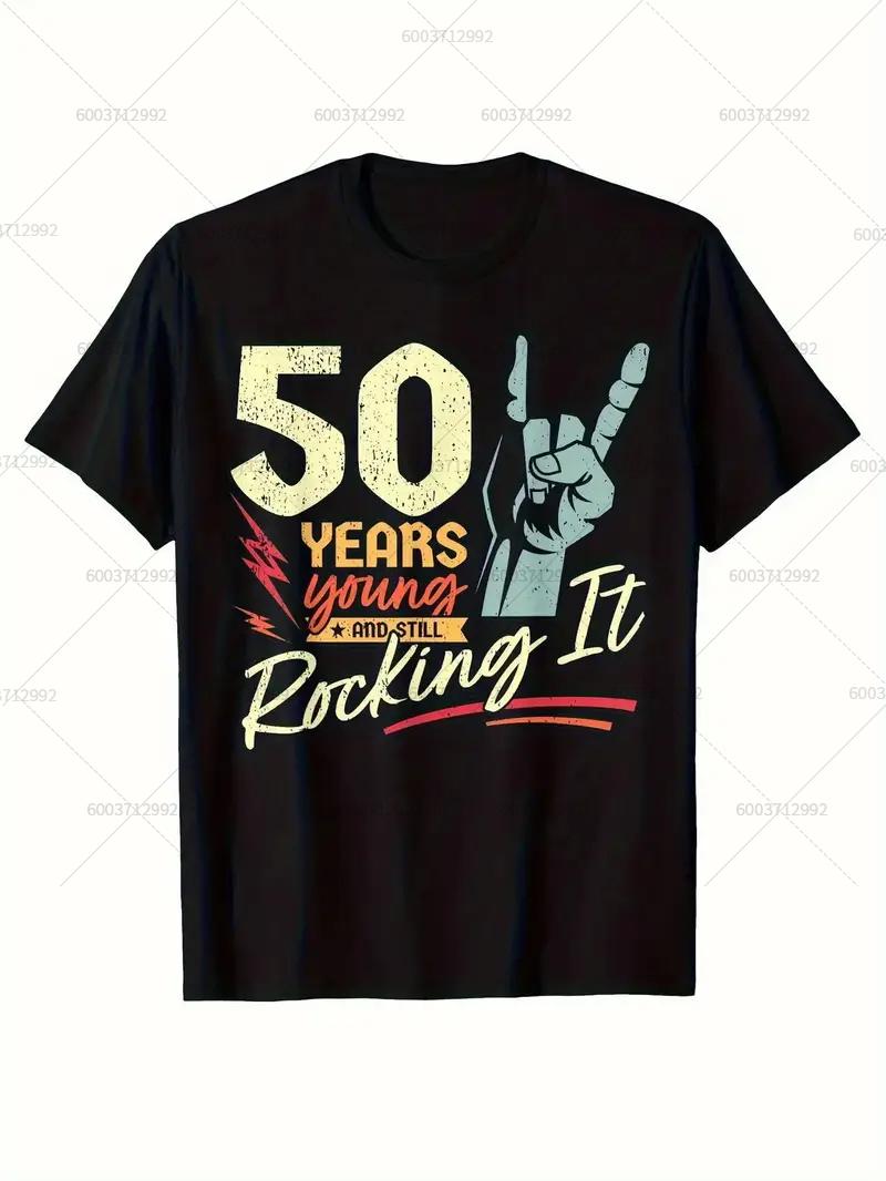 Men s T-shirt Funny Vintage 50th Birthday Rock n Roll Casual Short Sleeve Women Oversized Tees Harajuku Y2k Cotton Streetwear 4XL
Men s T-shirt Funny Vintage 50th Birthday Rock n Roll Casual Short Sleeve Women Oversized Tees Harajuku Y2k Cotton Streetwear 4XL