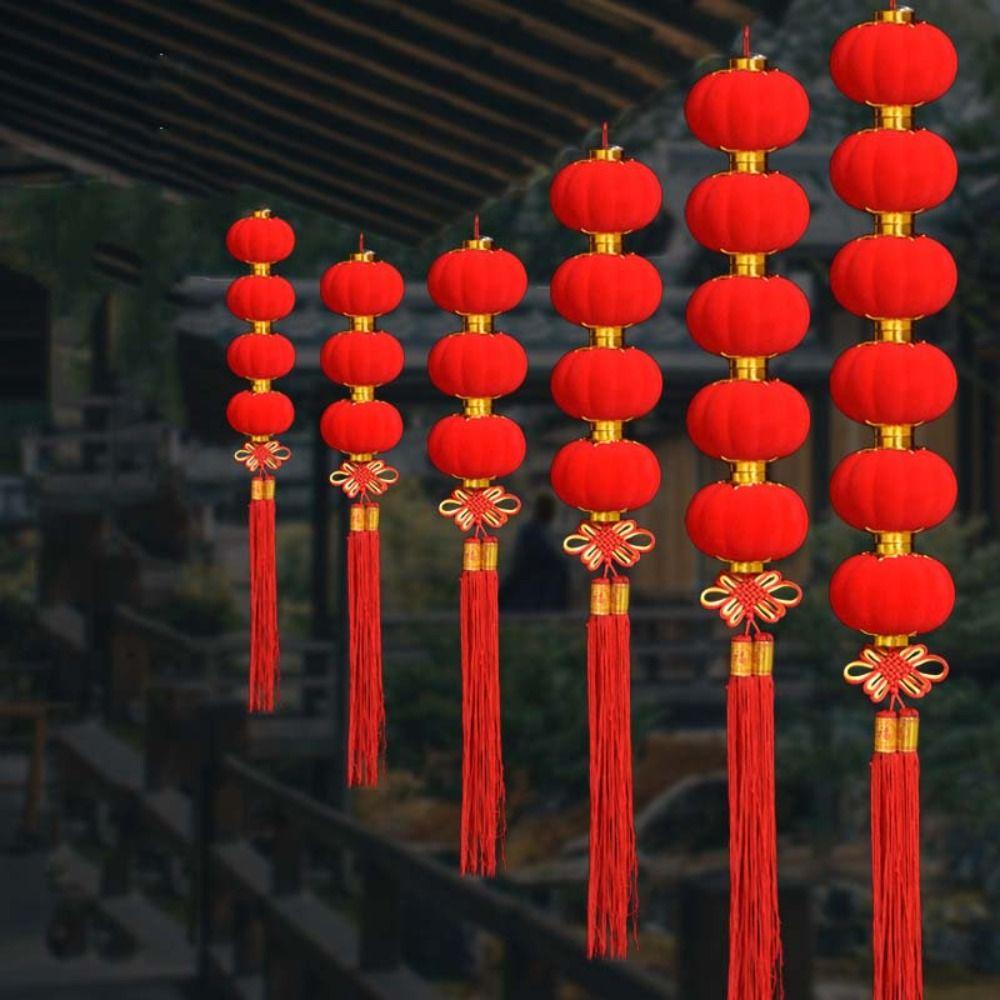 Tasseled Spring Festival Lantern String With Chinese Knot Hanging Lantern New Year 7CM-3 Lanterns
Tasseled Spring Festival Lantern String With Chinese Knot Hanging Lantern New Year 7CM-3 Lanterns