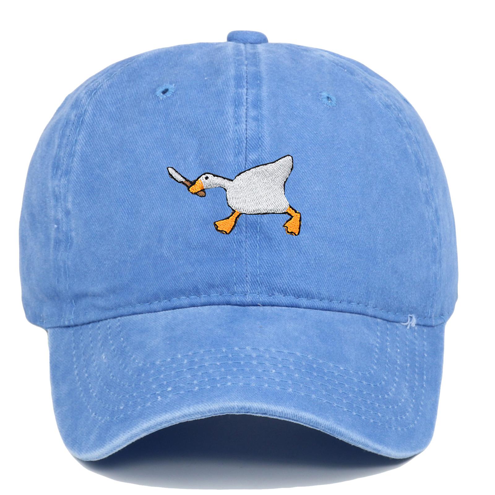Embroidered baseball cap with goose pattern for men and women, casual and fashionable city style duckbill cap небесно-голубой
Embroidered baseball cap with goose pattern for men and women, casual and fashionable city style duckbill cap небесно-голубой