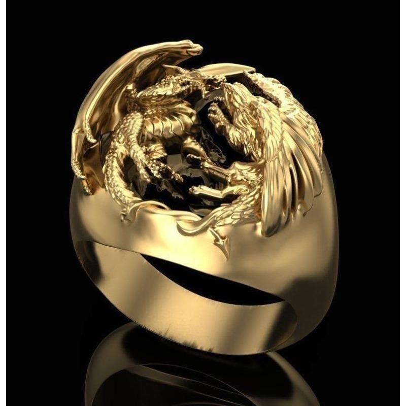 Gold Western Dragon Ring Series Retro Fashion Temperament Domineering Ring no. 13
Gold Western Dragon Ring Series Retro Fashion Temperament Domineering Ring no. 13