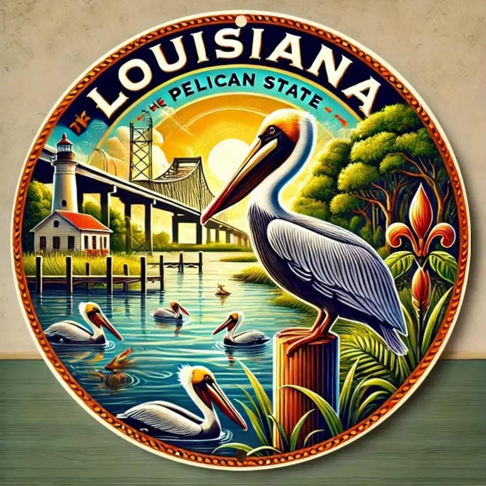 Louisiana Pelican Metal Tin Sign Wall Decor Home Bar Vintage Art Gift 40x30cm білий
Louisiana Pelican Metal Tin Sign Wall Decor Home Bar Vintage Art Gift 40x30cm білий