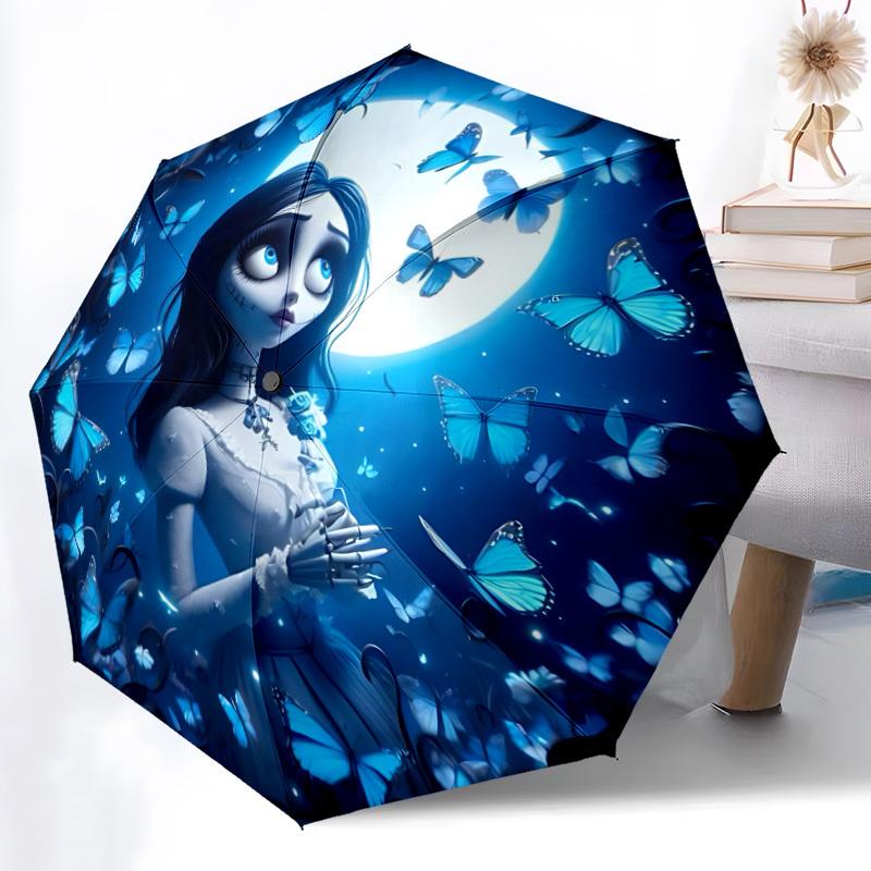 1pc Corpse Bride Automatic Opening/Closing Folding Umbrella with 8 Ribs, Portable Sunshade Umbrella Birthday and Holidays gifts yy250105086
1pc Corpse Bride Automatic Opening/Closing Folding Umbrella with 8 Ribs, Portable Sunshade Umbrella Birthday and Holidays gifts yy250105086