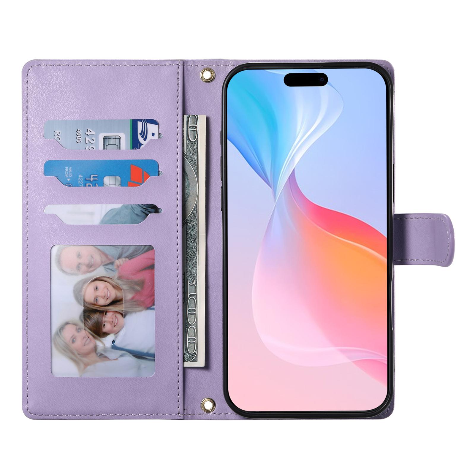 For iPhone 16 Pro Max Case Rhombus Stitching Wallet Stand Leather Phone Cover with Long/Short Strap Purple
For iPhone 16 Pro Max Case Rhombus Stitching Wallet Stand Leather Phone Cover with Long/Short Strap Purple