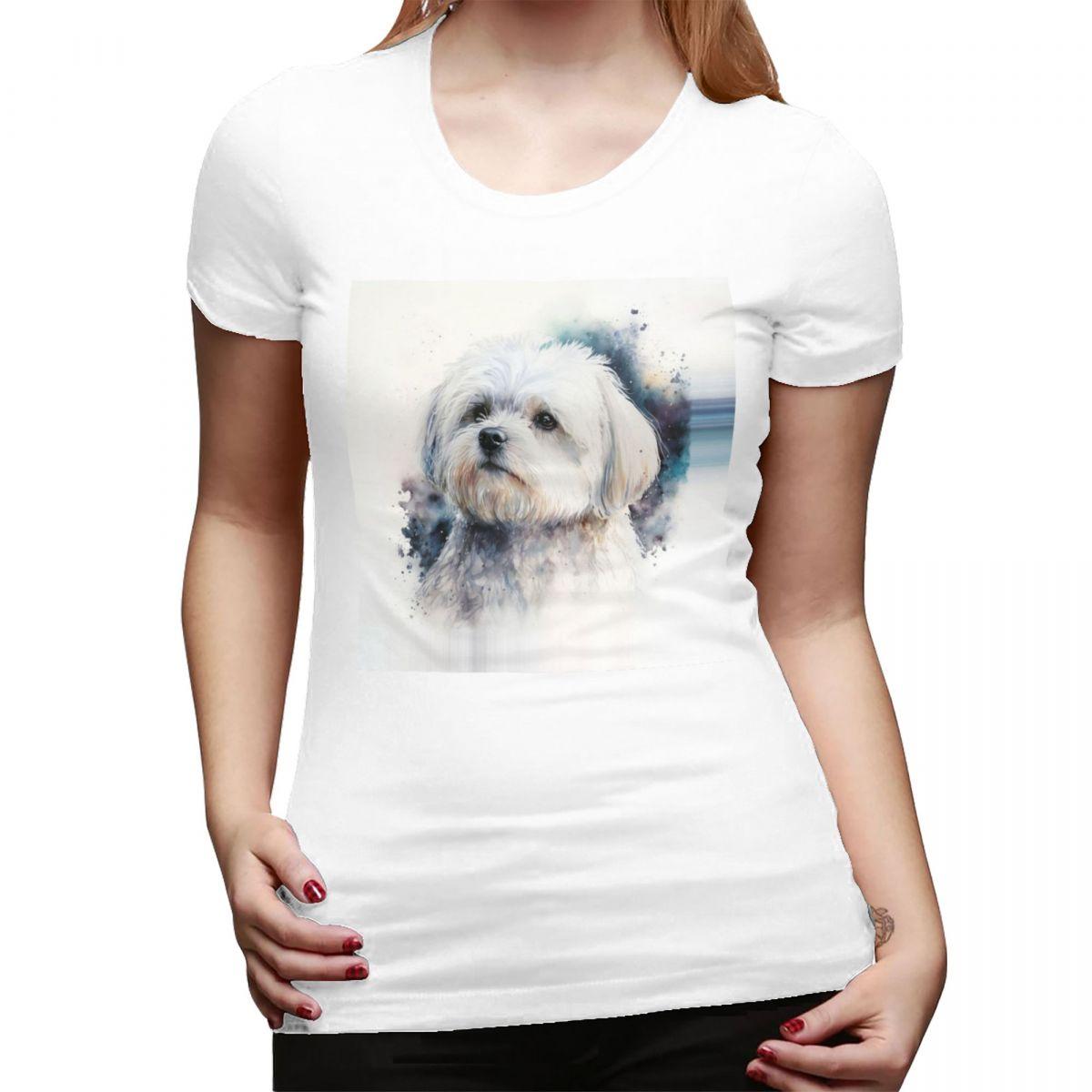 Maltese Dog Art TShirt for Women Round Neck Streetwear T Shirts Womens Tees Short Summer Clothes Tops S
Maltese Dog Art TShirt for Women Round Neck Streetwear T Shirts Womens Tees Short Summer Clothes Tops S