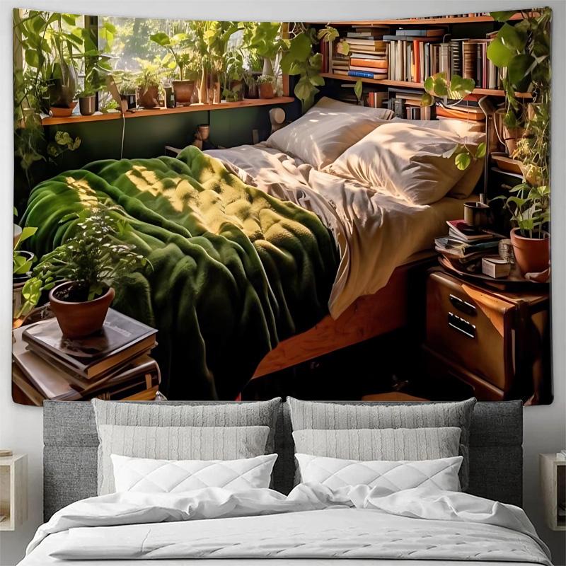 Warm Bedroom TapestryLiving Room Decoration Painting Surrounded by Sunlit Green Plants 74x94cm(29x37in)
Warm Bedroom TapestryLiving Room Decoration Painting Surrounded by Sunlit Green Plants 74x94cm(29x37in)