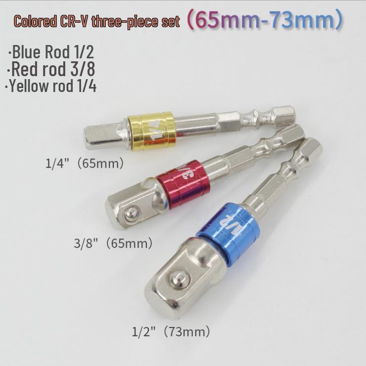 Hex Shank to Square Head Socket Extension Set with Colorful Aluminum Rings – 3-Piece for Air Wrench in 1/4 , 3/8 , and 1/2 Sizes.
Hex Shank to Square Head Socket Extension Set with Colorful Aluminum Rings – 3-Piece for Air Wrench in 1/4 , 3/8 , and 1/2 Sizes.