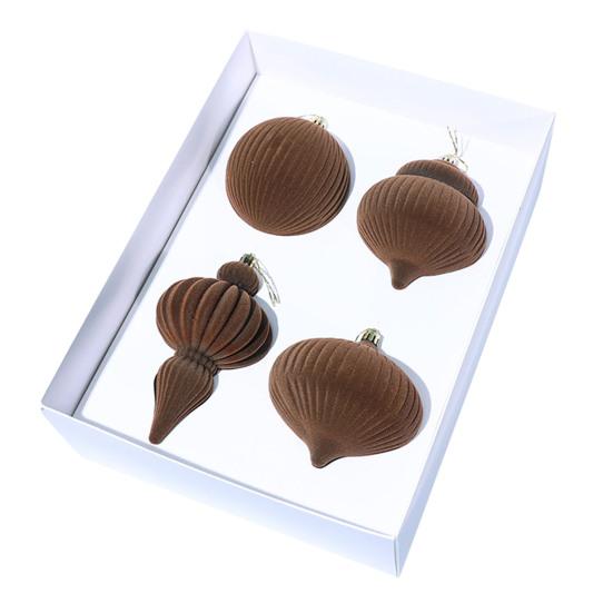 4 шт. Бархатные елочные шары Пластиковый флокированный декор с металлическими подвесками Праздничные украшения для дома для елки каминной полки темно-коричневого
4 шт. Бархатные елочные шары Пластиковый флокированный декор с металлическими подвесками Праздничные украшения для дома для елки каминной полки темно-коричневого