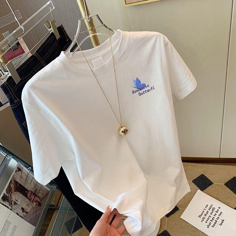 White fashion cotton short-sleeved t-shirt women s 2025 summer new loose round neck design top ins 3XL
White fashion cotton short-sleeved t-shirt women s 2025 summer new loose round neck design top ins 3XL