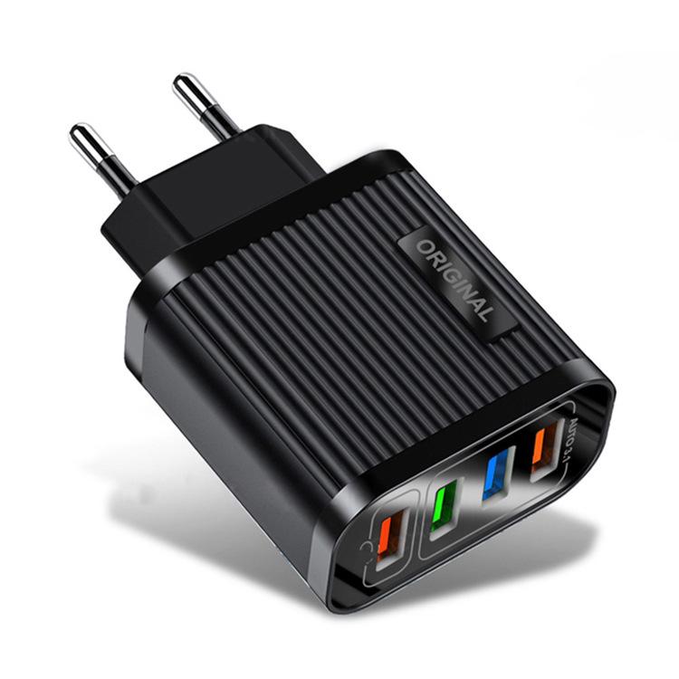 USB Power Adapter 4-Port 5V 3A, US/EU Specs – Mobile Charger EU Gray
USB Power Adapter 4-Port 5V 3A, US/EU Specs – Mobile Charger EU Gray