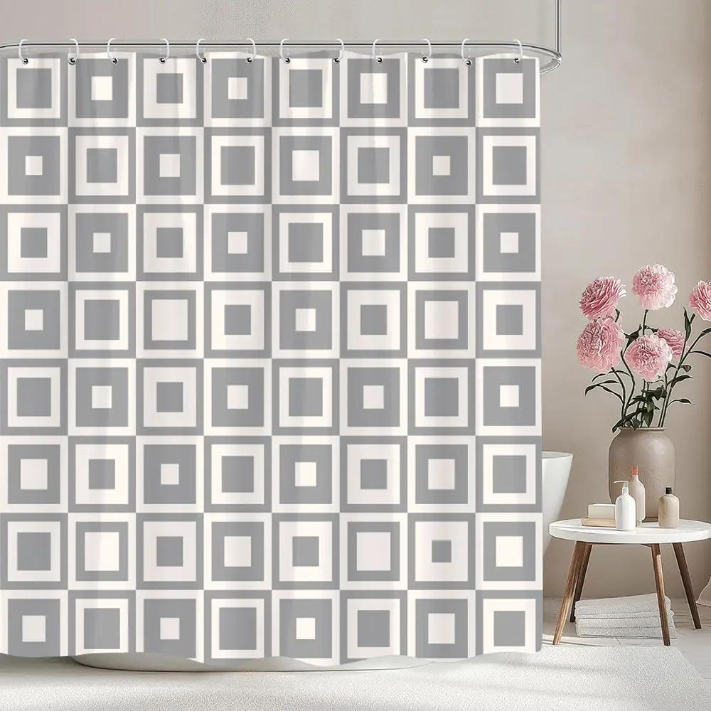 Colourful Plaid Printed Shower Curtain Geometric Shape Simple Modern Style Polyester Shower Curtains Bathroom Decor With Hooks 90x180cm35x71in
Colourful Plaid Printed Shower Curtain Geometric Shape Simple Modern Style Polyester Shower Curtains Bathroom Decor With Hooks 90x180cm35x71in