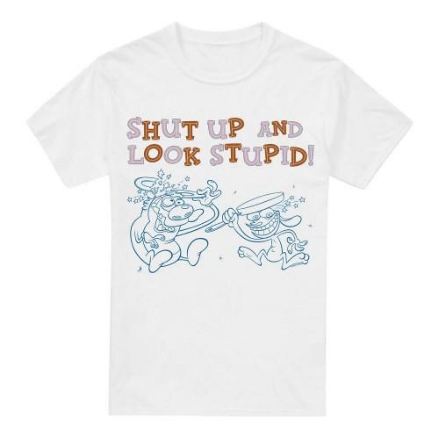 Ren & Stimpy Mens Shut Up And Look Stupid! T-Shirt S чёрный
Ren & Stimpy Mens Shut Up And Look Stupid! T-Shirt S чёрный