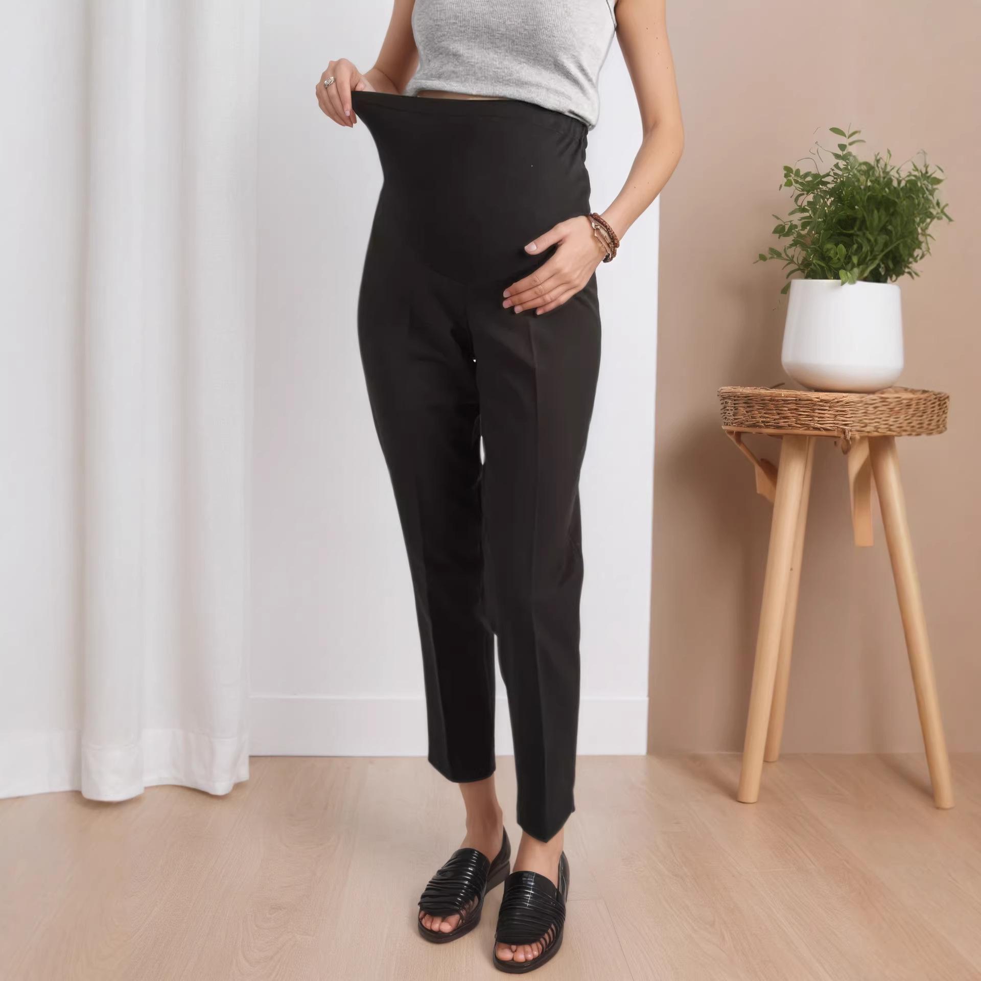 European High-Waisted Maternity Trousers with Belly Support for Spring & Autumn - Casual, Loose, Skinny Fit Cigarette Pants. L чёрный
European High-Waisted Maternity Trousers with Belly Support for Spring & Autumn - Casual, Loose, Skinny Fit Cigarette Pants. L чёрный
