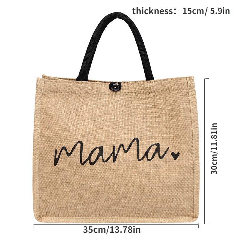 Linen Tote Bag for Women, Large Capacity Mama Shoulder Bag with Love & Lettering, Durable Beach Travel Shopping Bag
Linen Tote Bag for Women, Large Capacity Mama Shoulder Bag with Love & Lettering, Durable Beach Travel Shopping Bag
