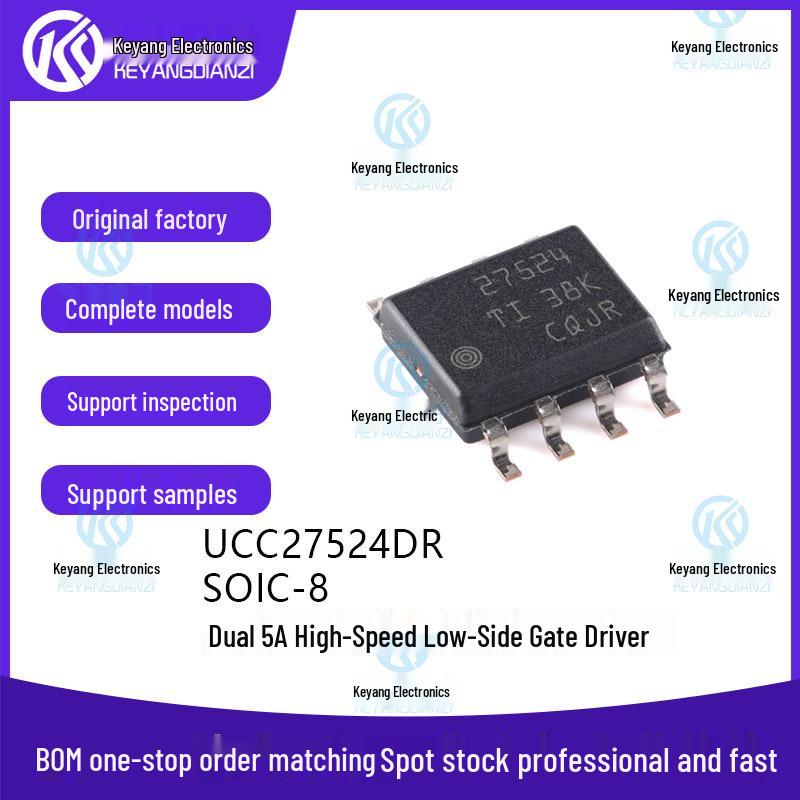 New UCC27524DR Dual 5A High-Speed SOIC-8 Low-Side Gate Driver Chip
New UCC27524DR Dual 5A High-Speed SOIC-8 Low-Side Gate Driver Chip