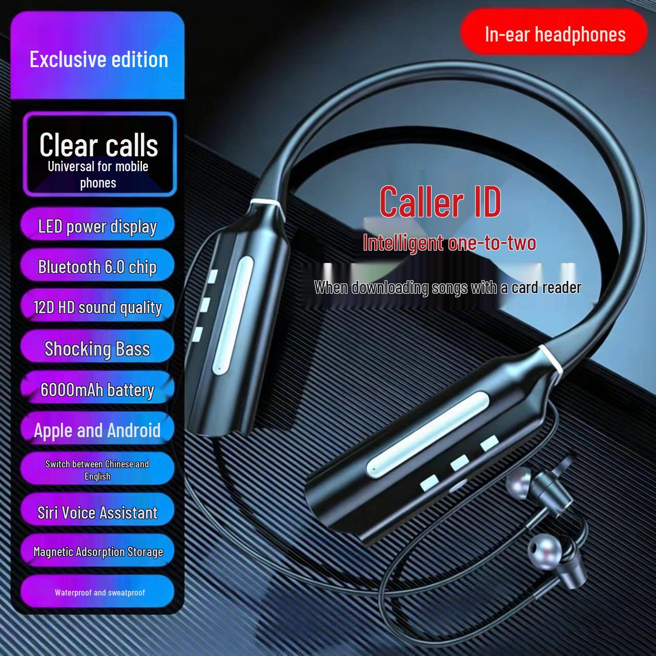 2026 Bestseller Wireless Bluetooth Neckband Sports Earphones with 6000mAh Battery
2026 Bestseller Wireless Bluetooth Neckband Sports Earphones with 6000mAh Battery