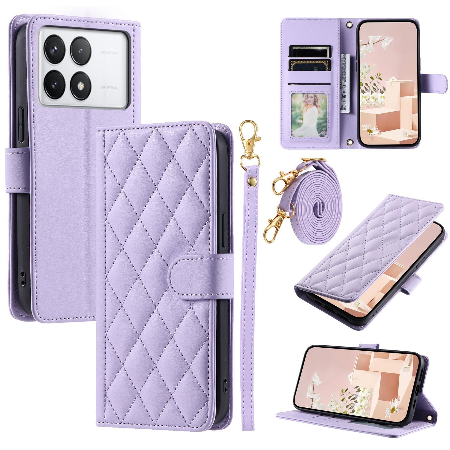 For Xiaomi Redmi K70E 5G/Poco X6 Pro 5G Leather Case Rhombus Grid Wallet Crossbody Phone Cover Purple
For Xiaomi Redmi K70E 5G/Poco X6 Pro 5G Leather Case Rhombus Grid Wallet Crossbody Phone Cover Purple