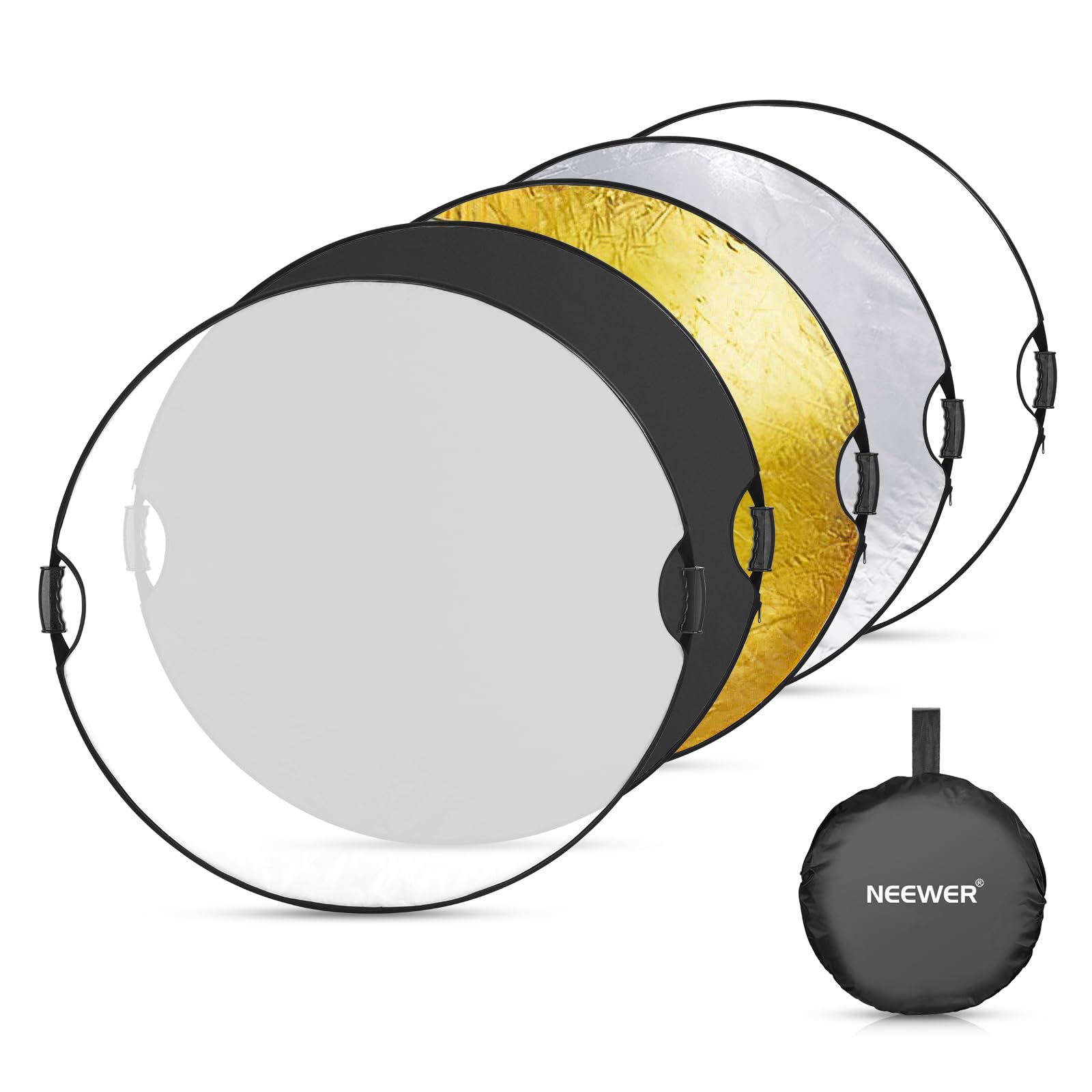 NEEWER Light Reflector with Handle Grip Thread 5in1 Foldable Round Diffuser Photographic Lighting Suitable for Outdoor Lighting 51 /130cm 3/8
NEEWER Light Reflector with Handle Grip Thread 5in1 Foldable Round Diffuser Photographic Lighting Suitable for Outdoor Lighting 51 /130cm 3/8