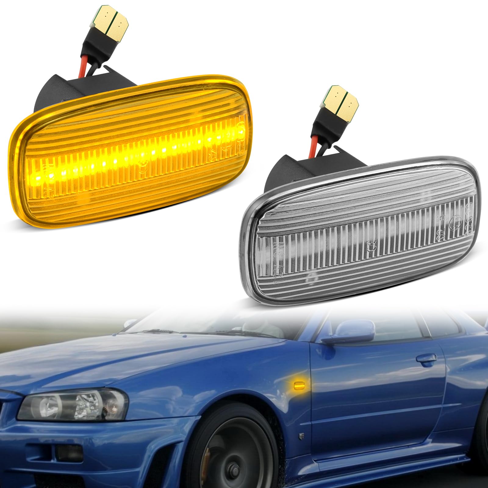 NEIFILES bnr34 Боковой указатель поворота LED Skyline r34 Поздний Silvia s15 Serena C24 Боковой повторитель c34 Stagea Sunny G10 Stagea M35 Ранний WC34 Stage AM 350s Primera
NEIFILES bnr34 Боковой указатель поворота LED Skyline r34 Поздний Silvia s15 Serena C24 Боковой повторитель c34 Stagea Sunny G10 Stagea M35 Ранний WC34 Stage AM 350s Primera