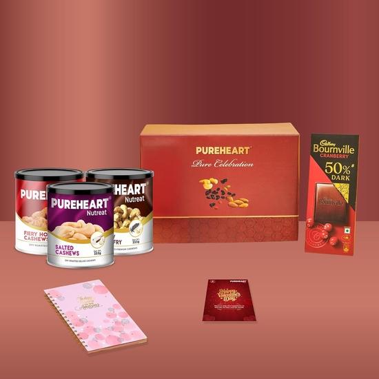 PUREHEART Valentine’s Day Gift Hamper for Him & Her | Premium Cashew Gift Box with Salted Cashews& Pepperfry Cashew ( 333g each)
PUREHEART Valentine’s Day Gift Hamper for Him & Her | Premium Cashew Gift Box with Salted Cashews& Pepperfry Cashew ( 333g each)