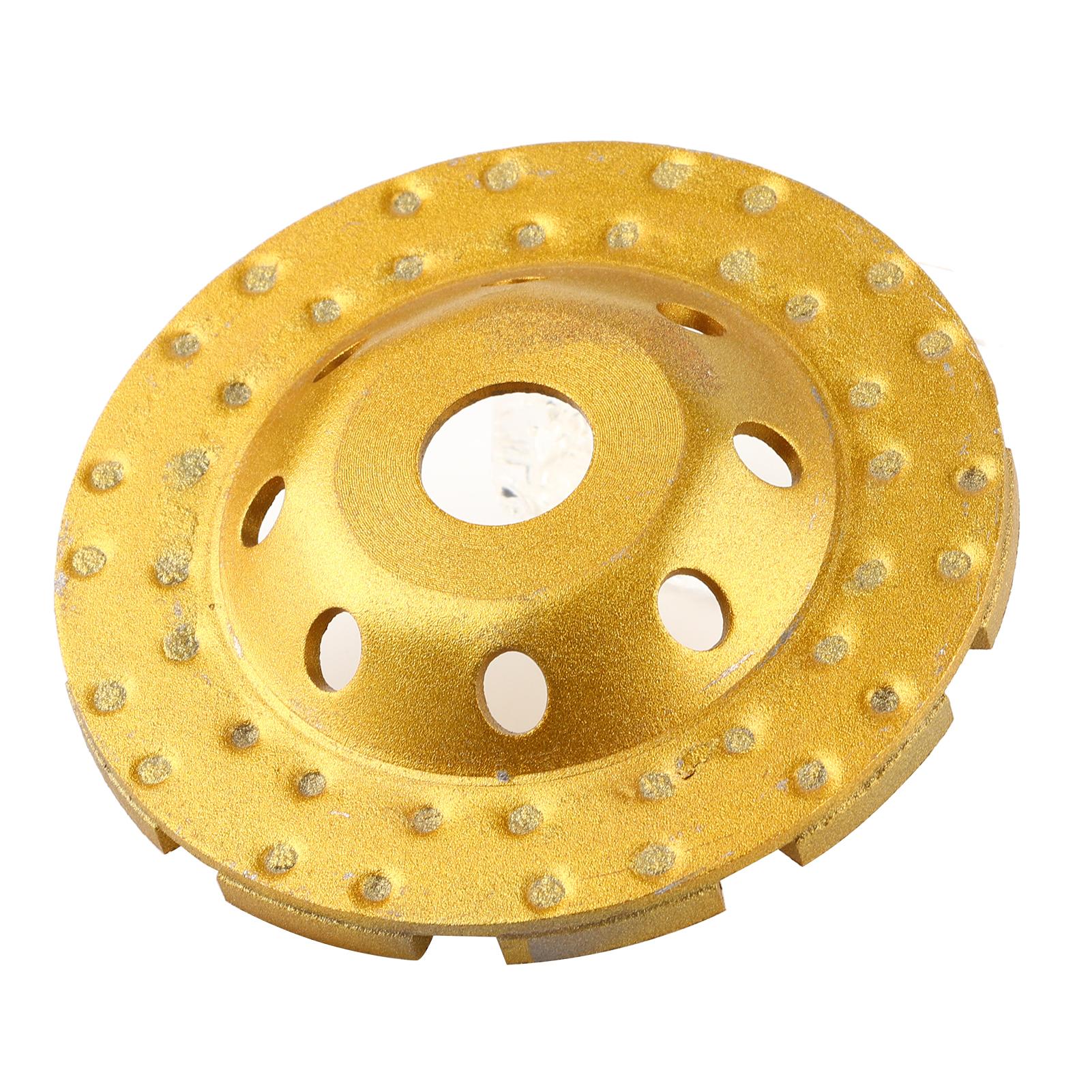 Diamond Grinding Cup Wheel Bowl Cutting Disc Double Row Polishing Pad Hardware Gold 125mm
Diamond Grinding Cup Wheel Bowl Cutting Disc Double Row Polishing Pad Hardware Gold 125mm