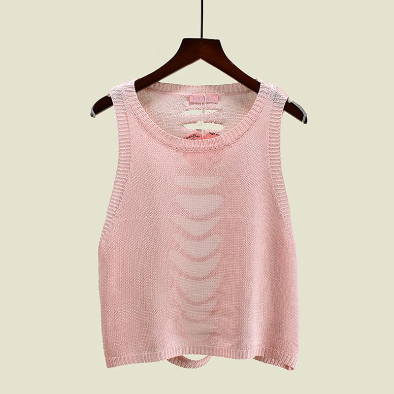 European and American Hollow Sexy Sleeveless Top Camisole
European and American Hollow Sexy Sleeveless Top Camisole