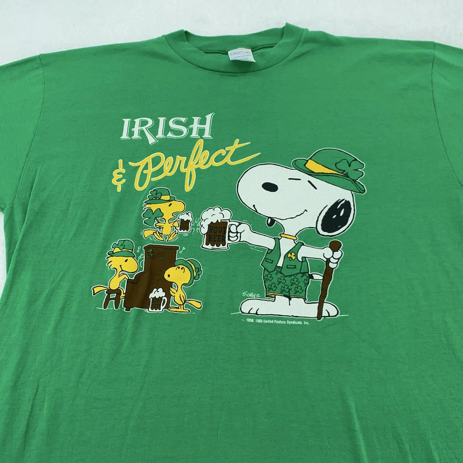 Vintage Peanuts Snoopy T-Shirt Mens LARGE/XL St Patricks Day Irish Perfect 90s M
Vintage Peanuts Snoopy T-Shirt Mens LARGE/XL St Patricks Day Irish Perfect 90s M