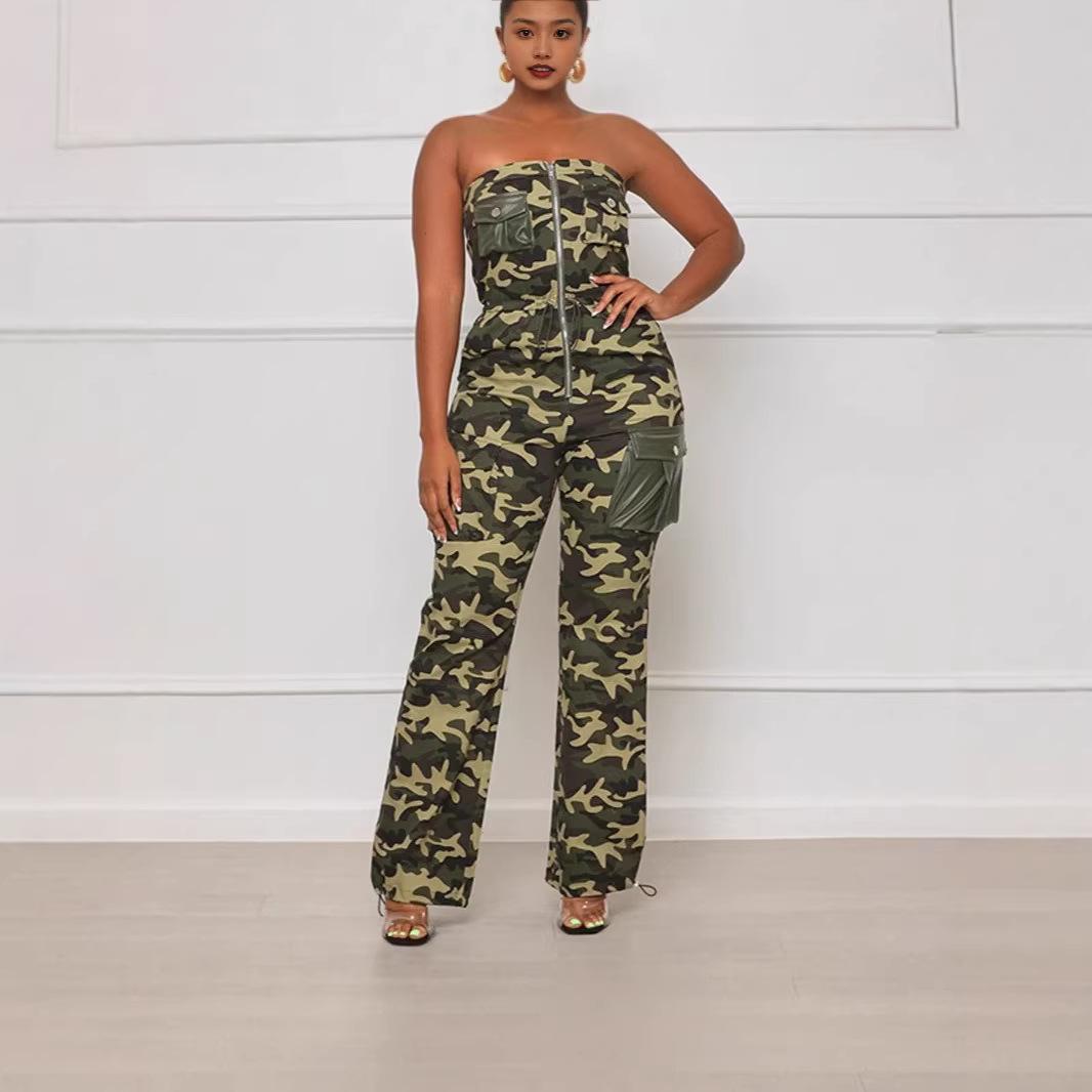 Camo Off-the-Shoulder Bustier Jumpsuit: European & American Fashion S армия зеленый
Camo Off-the-Shoulder Bustier Jumpsuit: European & American Fashion S армия зеленый