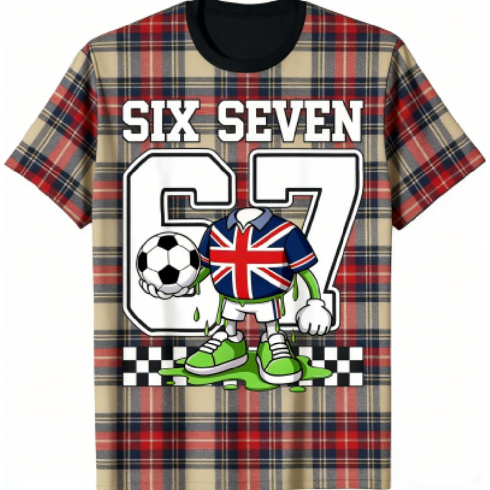 Men s T-Shirt 67 Six Seven Grid Football Print Men s and Women s Tees Top Summer Short Sleeve O Neck Casual Outdoor Men s Clothing XXS
Men s T-Shirt 67 Six Seven Grid Football Print Men s and Women s Tees Top Summer Short Sleeve O Neck Casual Outdoor Men s Clothing XXS
