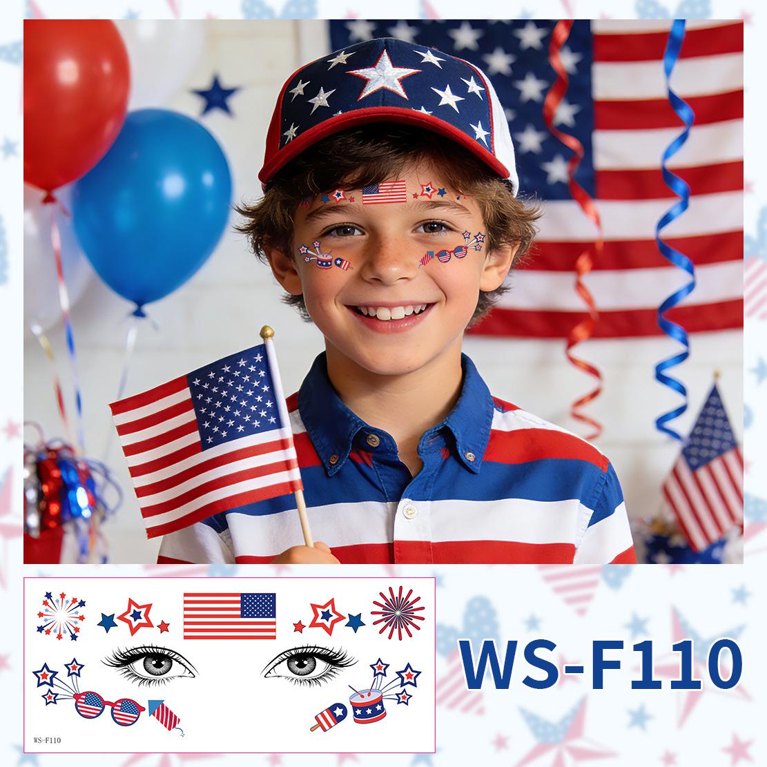 Independence Day Makeup Face Sticker Usa Independence Day Theme Painted Waterproof Sweat Tattoo Sticker 160*68mm
Independence Day Makeup Face Sticker Usa Independence Day Theme Painted Waterproof Sweat Tattoo Sticker 160*68mm