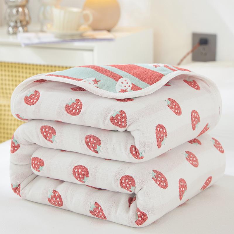 Class A Cotton Six-layer Gauze Children Throw Blanket Couch Soft Towel Quilt Single Double Summer Air Conditioning Cover Blanket For Kids Adult 90*100cm суничний
Class A Cotton Six-layer Gauze Children Throw Blanket Couch Soft Towel Quilt Single Double Summer Air Conditioning Cover Blanket For Kids Adult 90*100cm суничний