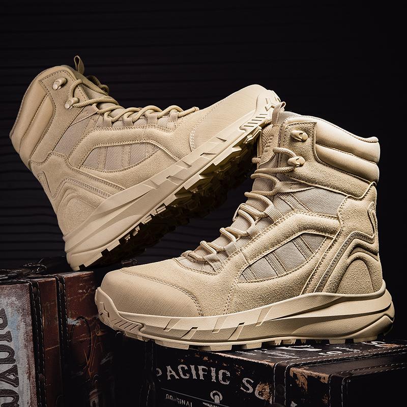 New large-size breathable tactical boots, special outdoor hiking wear-resistant training combat boots, high-top military boots 47 пісочний
New large-size breathable tactical boots, special outdoor hiking wear-resistant training combat boots, high-top military boots 47 пісочний