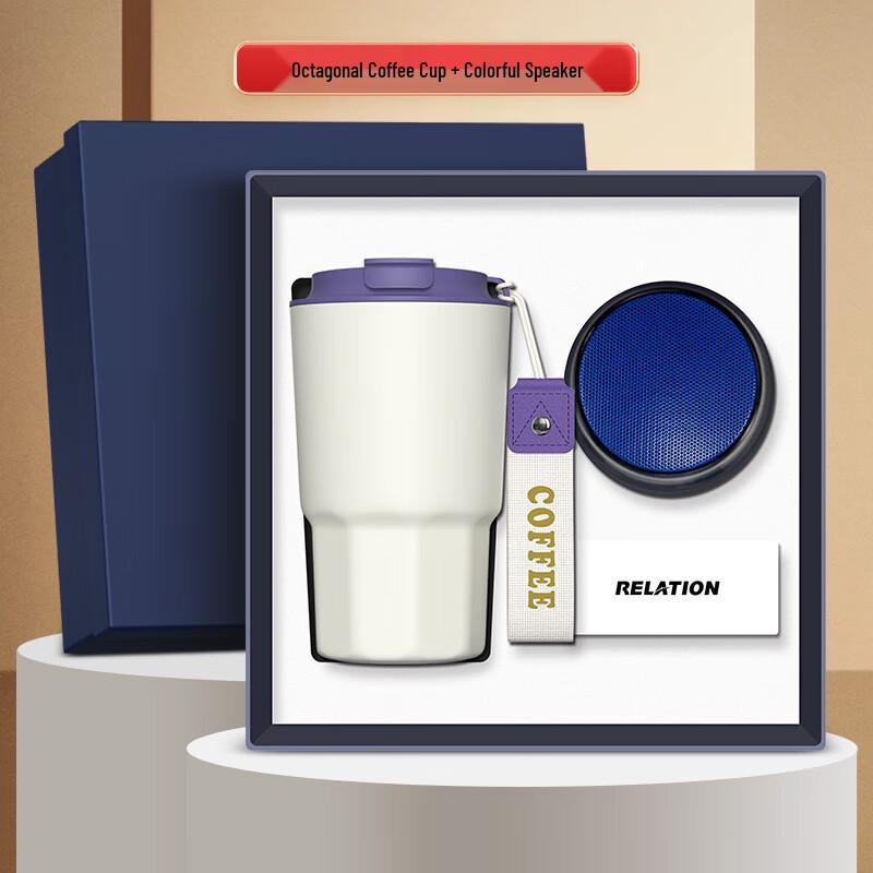 Business Gift Set: Coffee Tumbler & Wireless Speaker
Business Gift Set: Coffee Tumbler & Wireless Speaker