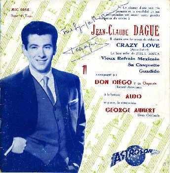7inch Record JEANCLAUDE DAGUE Crazy Love N1016 Astroson 1960 France World Music Used
7inch Record JEANCLAUDE DAGUE Crazy Love N1016 Astroson 1960 France World Music Used