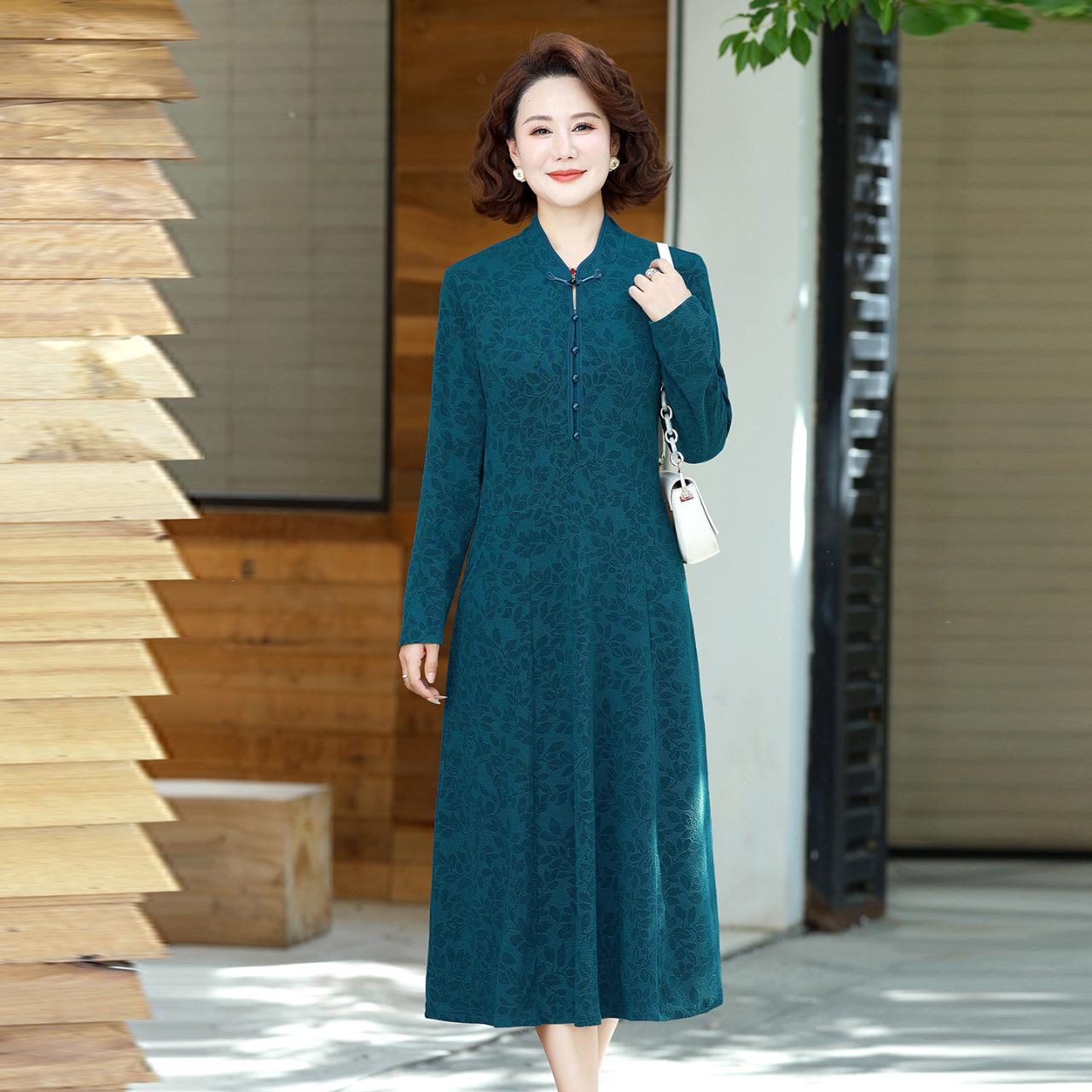 Elegant Mid-Length Over-the-Knee Long Sleeve Dress for Middle-Aged and Elderly Women - 2026 Spring & Autumn Collection XL for 90-110 jin синий
Elegant Mid-Length Over-the-Knee Long Sleeve Dress for Middle-Aged and Elderly Women - 2026 Spring & Autumn Collection XL for 90-110 jin синий