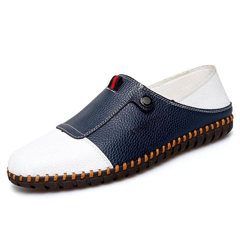 Мужские кожаные туфли на плоской подошве, летние, без застежек, дышащие, деловые, модные, универсальные, удобные, мягкие, из коровьей кожи, мужские повседневные туфли, лоферы 48
Мужские кожаные туфли на плоской подошве, летние, без застежек, дышащие, деловые, модные, универсальные, удобные, мягкие, из коровьей кожи, мужские повседневные туфли, лоферы 48