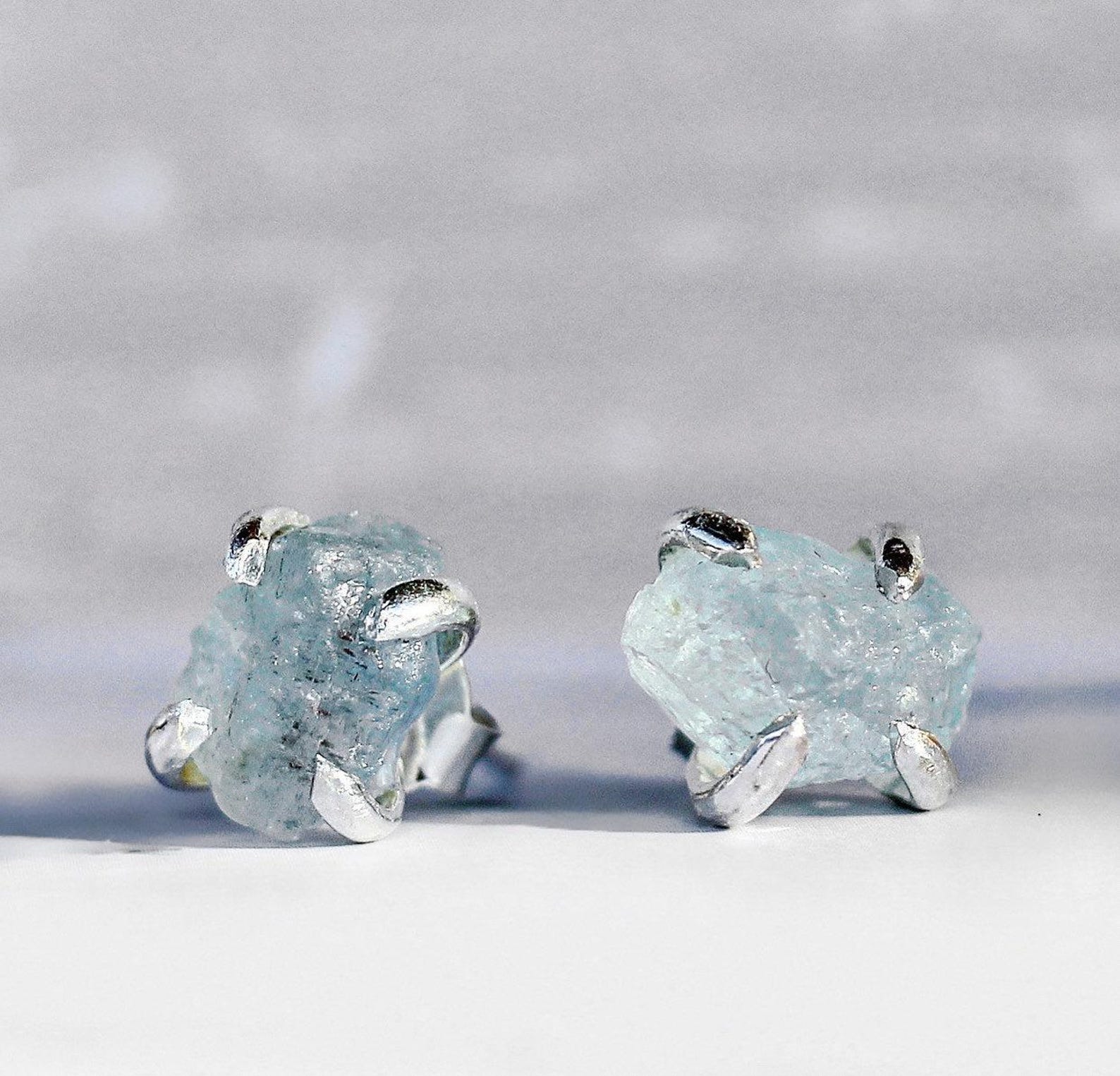 Raw Aquamarine Stud Earrings, Natural Crystal Jewelry, 925 Sterling Silver, March Birthstone Gift, Handmade Uncut Stone Studs, Boho Jewelry 18-25 mm
Raw Aquamarine Stud Earrings, Natural Crystal Jewelry, 925 Sterling Silver, March Birthstone Gift, Handmade Uncut Stone Studs, Boho Jewelry 18-25 mm