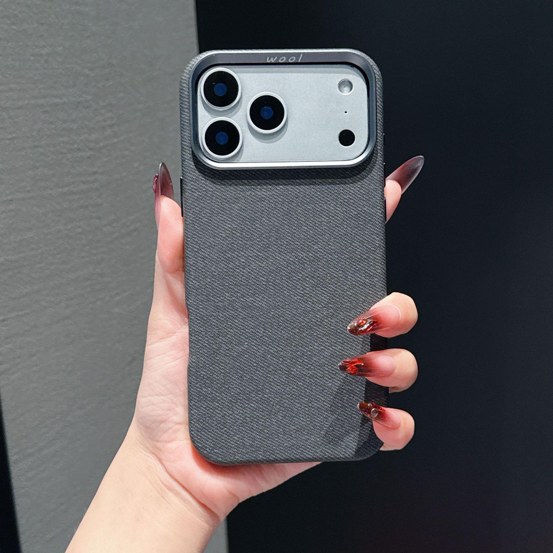 Магнітний чохол для телефону з вовни та льону для iPhone 17 Pro Max - Однотонний, Ударостійкий захист iPhone 14 Pro чорний
Магнітний чохол для телефону з вовни та льону для iPhone 17 Pro Max - Однотонний, Ударостійкий захист iPhone 14 Pro чорний