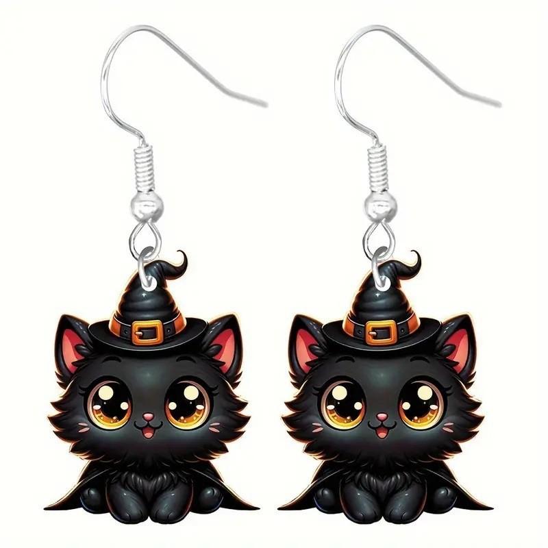 Earrings Themed Halloween Featuring Each Cat Demon Pumpkin And Pattern Skull Cat
Earrings Themed Halloween Featuring Each Cat Demon Pumpkin And Pattern Skull Cat