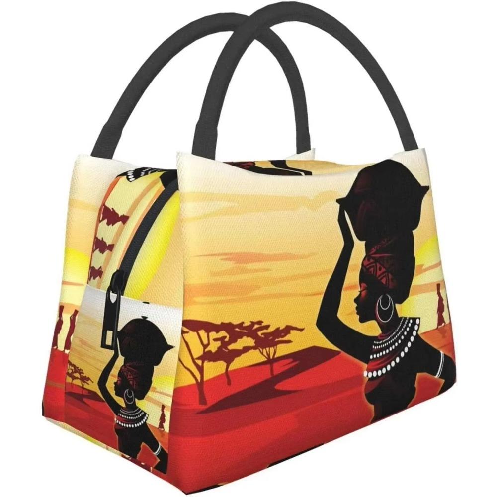 Портативная изолированная сумка для обеда, африканская женская сумка для рисования пустыни, водонепроницаемая сумка-тоут Bento для офиса, школы, походов, пляжа, пикника 28x17x16CM чёрный
Портативная изолированная сумка для обеда, африканская женская сумка для рисования пустыни, водонепроницаемая сумка-тоут Bento для офиса, школы, походов, пляжа, пикника 28x17x16CM чёрный