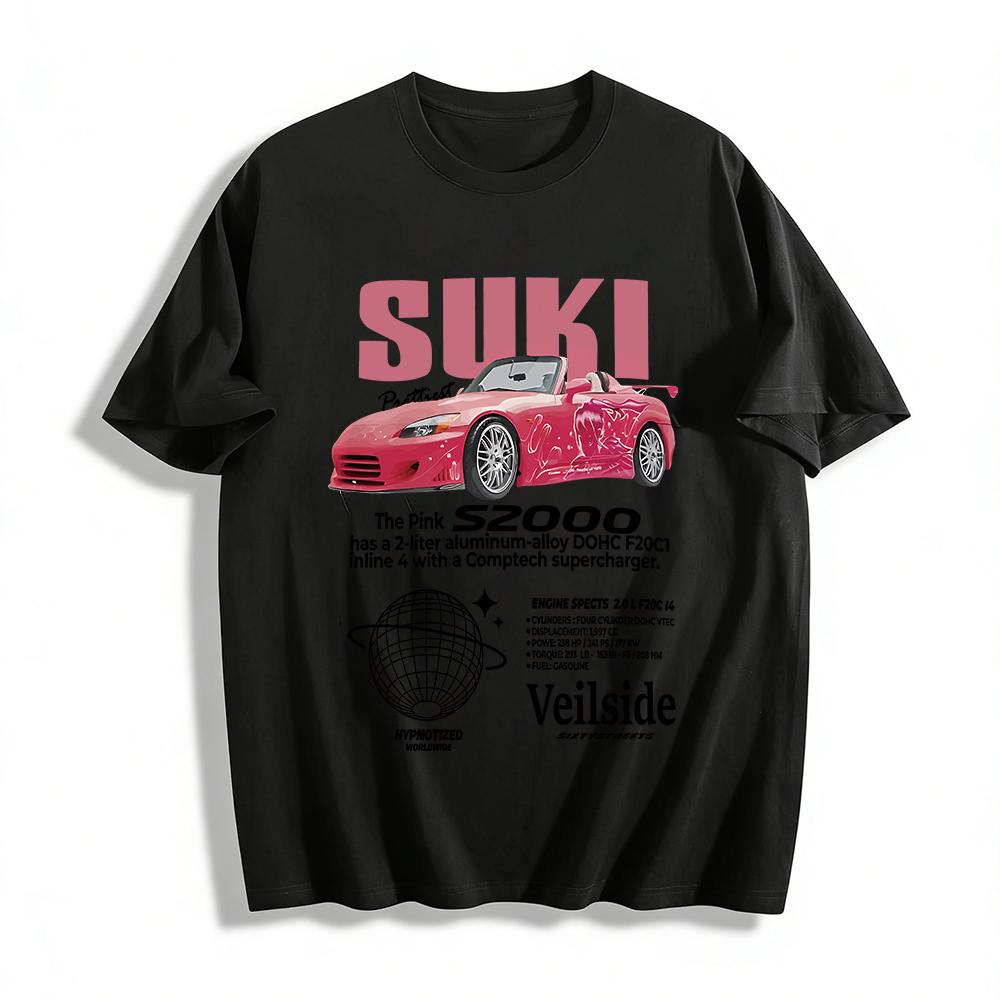 JDM Pink S2000 Veilside Racing Car Graphic Tee Retro Tuning Culture Streetwear For Car Fans Pure cotton T-shirt XXS
JDM Pink S2000 Veilside Racing Car Graphic Tee Retro Tuning Culture Streetwear For Car Fans Pure cotton T-shirt XXS