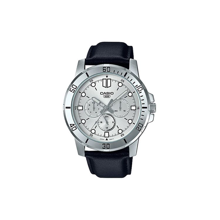 Casio Standard Enticer Classic Retro Casual Fashion Watch Quartz Movement Leather Strap Men watches Silver MTP-VD300L-7E Black Strap
Casio Standard Enticer Classic Retro Casual Fashion Watch Quartz Movement Leather Strap Men watches Silver MTP-VD300L-7E Black Strap