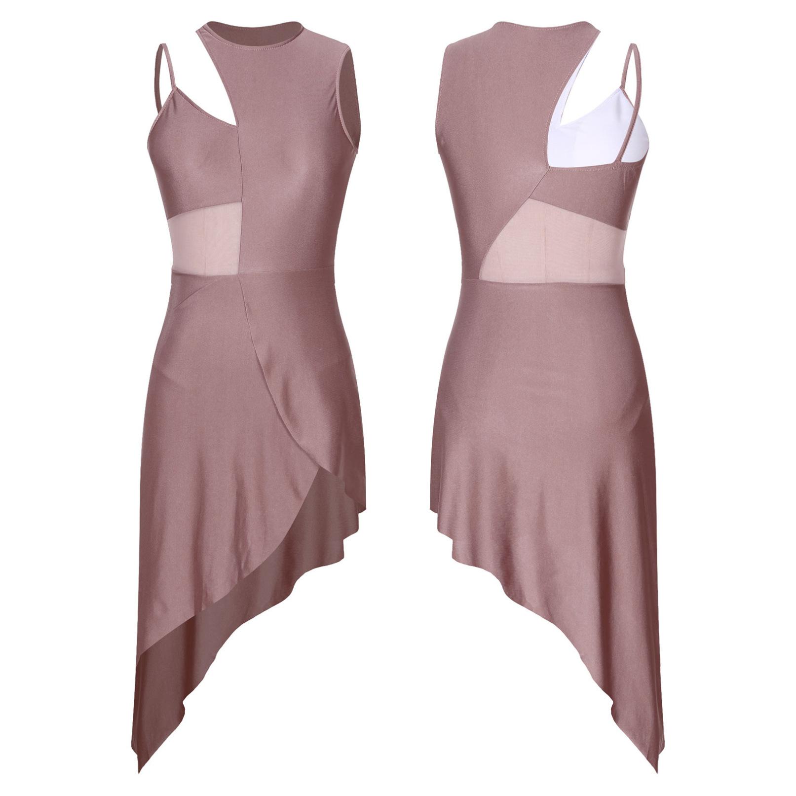 Жіночий танцювальний одяг для виступів, сітчасте зрощене печворк, високий низький ліричний сценічний танцювальний одяг для самби L коричневий
Жіночий танцювальний одяг для виступів, сітчасте зрощене печворк, високий низький ліричний сценічний танцювальний одяг для самби L коричневий