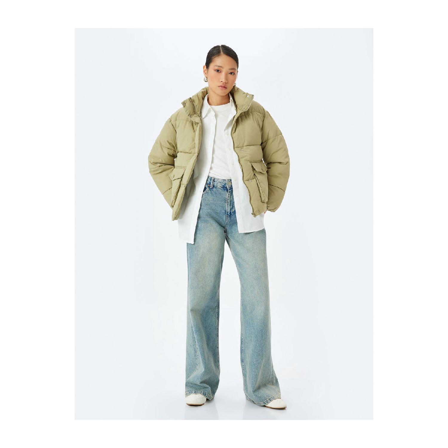 Short Puffer Jacket Stand-up Collar Zippered Flap Pocket Detailed Comfortable Fit 36 чорний
Short Puffer Jacket Stand-up Collar Zippered Flap Pocket Detailed Comfortable Fit 36 чорний
