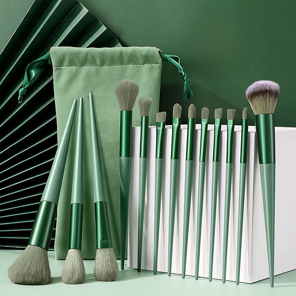 Evergreen 13-Piece Soft Bristle Makeup Brush Set for Eyeshadow, Powder, Foundation, Blush, Highlight, and Concealer.
Evergreen 13-Piece Soft Bristle Makeup Brush Set for Eyeshadow, Powder, Foundation, Blush, Highlight, and Concealer.