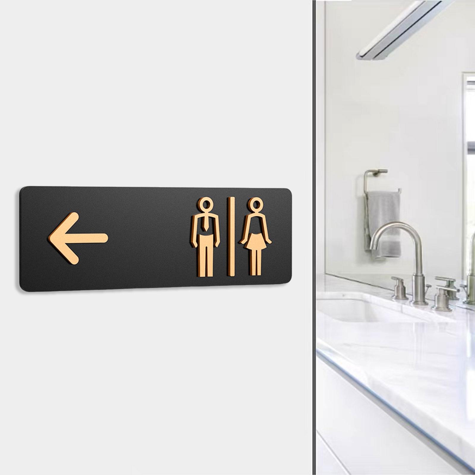 Toilet Sign Display Male Female Washroom Sign for Barber Shops Bars Bathroom
Toilet Sign Display Male Female Washroom Sign for Barber Shops Bars Bathroom